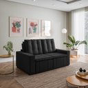 Ver imagem 3 de Sofá Cama Retrátil e Reclinável 3 Lugares 180cm Veludo Palmeira CabeCasa MadeiraOriginals