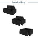 Ver imagem 5 de Sofá Cama Retrátil e Reclinável 3 Lugares 180cm Veludo Palmeira CabeCasa MadeiraOriginals