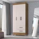 Ver imagem 2 de Guarda Roupa Solteiro Lite 3 Portas Nature Off White - Móveis Leão