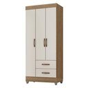 Ver imagem 1 de Guarda Roupa Solteiro Lite 3 Portas Nature Off White - Móveis Leão