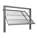 Ver imagem 2 de Portão Contrapeso de Aço Galvanizado com Grade Tubolar 220x240 Req: 8,7 Cinza