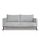 Ver imagem 2 de Sofá Living 3 Lugares com Pés de Ferro Almofadas Soltas 220cm Saiph Bouclê Cinza G63 - Gran Belo