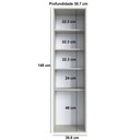 Ver imagem 4 de Armário Multiuso de Lavanderia com 1 Porta Suspenso 39,8cm Multimóveis Crart-ARM006 - Areia