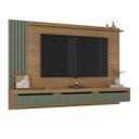 Ver mais imagens de Conjunto Sala de Estar Painel Ripado para TV até 75 pol Madagascar com Mesa de Centro Dunas e Mesa de Apoio Marrom 100% MDF