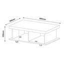 Ver imagem 6 de Conjunto Sala de Estar Painel Ripado para TV até 75 pol Madagascar com Mesa de Centro Dunas e Mesa de Apoio Marrom 100% MDF