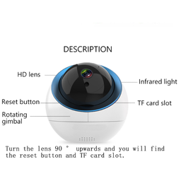 Camera Wifi Ip Baba Eletrônica Gira 360 Graus 1080p Com Sensor De Movimento Áudio Infravermelho - 5