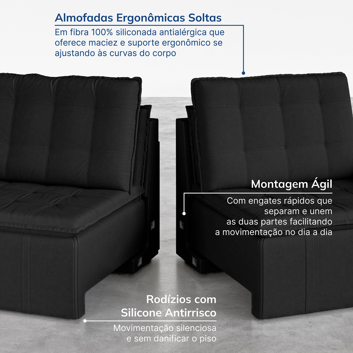 Sofá Cama Retrátil Palmeira 3 Lugares 200cm Veludo Cabecasa MadeiraMadeira - 8