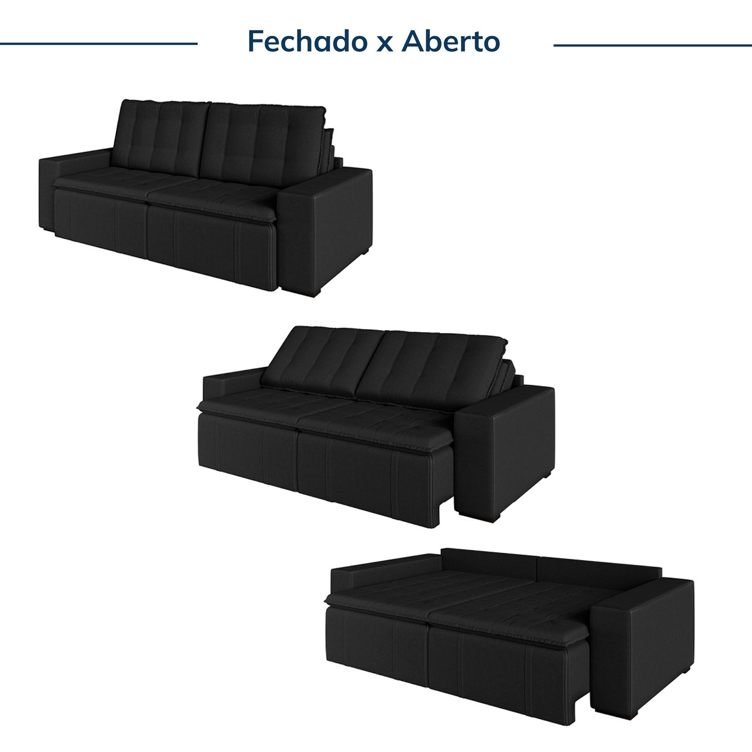 Sofá Cama Retrátil Palmeira 3 Lugares 200cm Veludo Cabecasa MadeiraMadeira - 5