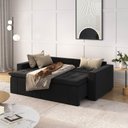 Ver imagem 3 de Sofá Cama Retrátil e Reclinável 3 Lugares 220cm Veludo Palmeira CabeCasa MadeiraOriginals