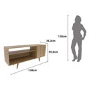 Ver imagem 4 de Rack para TV até 42 Polegadas 136cm 1 Porta R1486 Marrom
