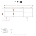 Ver mais imagens de Rack para TV até 42 Polegadas 136cm 1 Porta R1486 Marrom