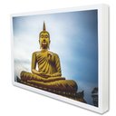 Ver imagem 1 de Quadro Decorativo Caixa Buda Meditativo Tacolado Moldura Caixa 3cm Madeira sem Vidro 30 X 40cm