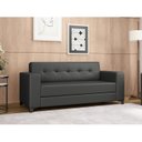 Ver imagem 1 de Sofá Bronze 3 Lugares Corino 191cmx83cm