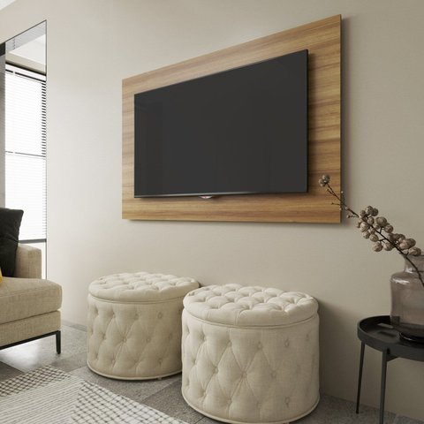 Painel para TV até 42 Polegadas 136CMX90CM 1 Prateleira PA2915 Marrom