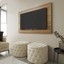 Ver imagem 1 de Painel para TV até 42 Polegadas 136CMX90CM 1 Prateleira PA2915 Marrom