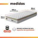Ver imagem 4 de Cama Box Baú Solteiro Espuma Ortopédica Onix D45 88x188x61cm Hellen - Suporta até 150 kg