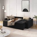 Ver imagem 3 de Sofá Cama Retrátil e Reclinável 4 Lugares 240cm Veludo Palmeira CabeCasa MadeiraOriginals