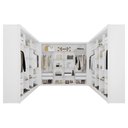 Ver imagem 4 de Guarda Roupa Closet Triplo Nt6060 Mdf Branco Amoudi Móveis