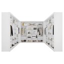 Ver imagem 2 de Guarda Roupa Closet Triplo Nt6060 Mdf Branco Amoudi Móveis