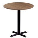 Ver imagem 1 de Mesa Ômega em Ferro Preto Pintura Eletrostática 74 cm (Altura) com Tampo em MDP Redonda 70 cm Cor Im