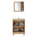 Ver imagem 2 de Armário Conjunto de Banheiro com Gabinete, Cuba e Espelheira 3 Portas 60 cm