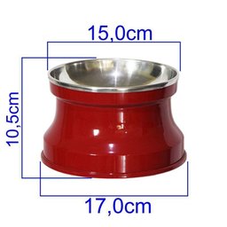 Comedouro Alto Gatos Alumínio Gastrobel - Vermelho Pigmentado - 2