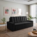 Ver imagem 3 de Sofá Cama Retrátil e Reclinável 4 Lugares 280cm Veludo Palmeira CabeCasa MadeiraOriginals