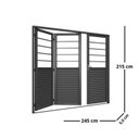 Ver imagem 3 de Portão de Abrir Pantografico Misto com Travessa sem Vidro 215x245 Req: 5