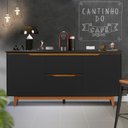 Ver imagem 1 de Aparador Cantinho do Café 2 Portas Preto Freijó Flex Fresno