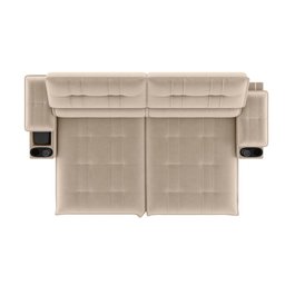 Sofá Stylus 2,10m Retrátil/reclinável com Porta Copos e Cooler Suede Capuccino - Xflex Sofás - 6
