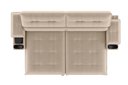 Ver imagem 6 de Sofá Stylus 2,10m Retrátil e Reclinável com Porta Copos e Cooler Suede Capuccino - Xflex Sofás