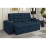 Sofá Confort Premium 2,05m Assento Retrátil/reclinável Porta Copos e Usb Suede Petróleo - Xflex - 1