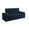 Sofá Confort Premium 2,05m Assento Retrátil/reclinável Porta Copos e Usb Suede Petróleo - Xflex - 2