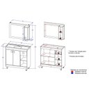 Ver imagem 3 de Armário Conjunto de Banheiro com Gabinete, Cuba e Espelheira 3 Portas 80 cm