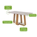 Ver imagem 5 de Conjunto Sala de Jantar Mesa Sintonia 170 Tampo Vidro Off White com 6 Cadeiras Rayla - Lopas Amendoa