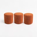 Ver imagem 2 de Kit 03 Puff Perse 36cm Redondo Decorativo Sala Quarto Tecido Bouclé