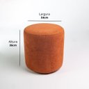 Ver imagem 3 de Kit 03 Puff Perse 36cm Redondo Decorativo Sala Quarto Tecido Bouclé