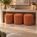 Ver imagem 1 de Kit 03 Puff Perse 36cm Redondo Decorativo Sala Quarto Tecido Bouclé