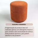 Ver imagem 5 de Kit 03 Puff Perse 36cm Redondo Decorativo Sala Quarto Tecido Bouclé