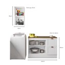 Ver imagem 3 de Composição Cozinha Modulada Olivia 2 Peças 3 Portas com Tampo Poliman Móveis