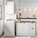 Ver imagem 1 de Composição Cozinha Modulada Olivia 2 Peças 3 Portas com Tampo Poliman Móveis