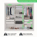 Ver imagem 6 de Guarda-roupa Casal 3 Portas 4 Gavetas Atenas