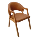 Ver imagem 7 de Kit 2 Poltrona Cadeira para Sala Madeira Maciça Kiora:Caramelo/Couríssimo