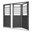 Ver imagem 2 de Portão de Abrir Pantografico com 3 Basculas sem Vidro 215x245 Req: 5