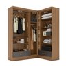 Quarto Modulado de Canto 3 Peças 5 Portas 2 Gavetas Smart Plus - 7
