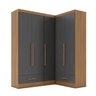 Quarto Modulado de Canto 3 Peças 5 Portas 2 Gavetas Smart Plus - 3