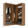 Quarto Modulado de Canto 3 Peças 5 Portas 2 Gavetas Smart Plus - 6