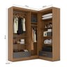 Quarto Modulado de Canto 100% MDF 3 Peças 5 Portas 2 Gavetas Smart Plus Espresso Móveis - 6