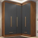 Ver imagem 1 de Quarto Modulado de Canto 3 Peças 5 Portas 2 Gavetas Smart Plus