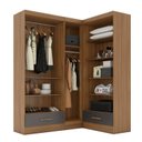 Ver imagem 5 de Quarto Modulado de Canto 100% MDF 3 Peças 5 Portas 2 Gavetas Smart Plus Espresso Móveis Cinza/Cinamomo/Chumbo